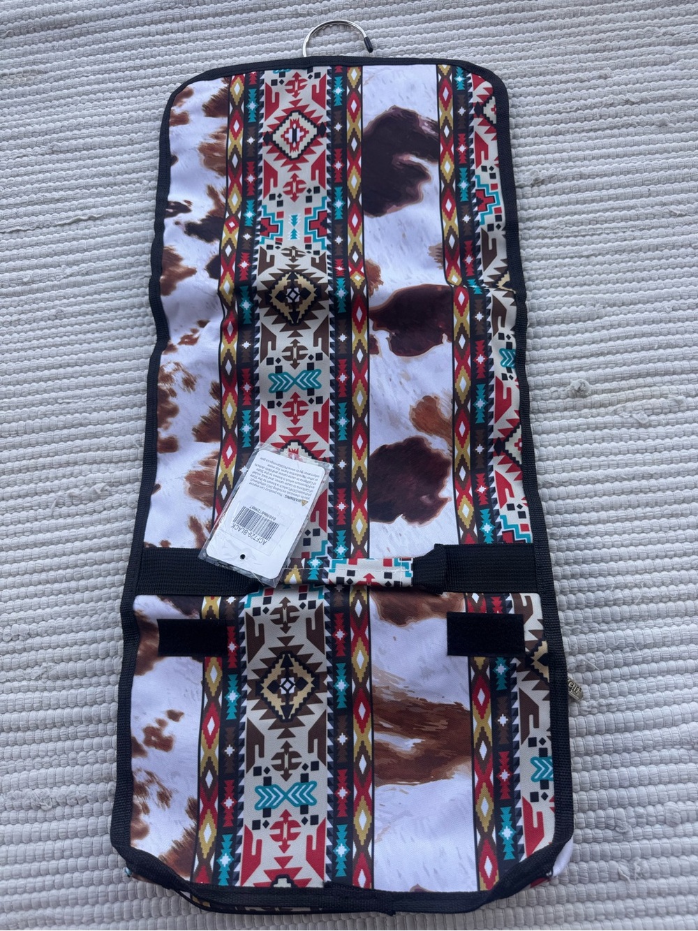 NGIL Western Cow Print Hanging Travel Toiletry Organizer Cosmetic Bag NWT - Picture 5 of 9